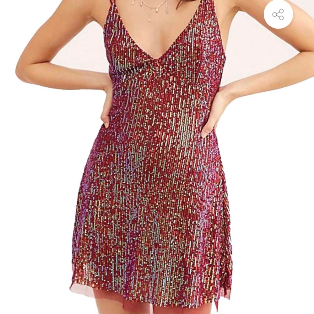 Free People Gold Rush Slip Medium in Wine